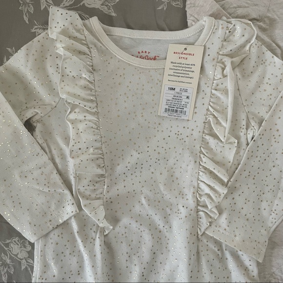NEW Long Sleeve Onesie 18mos / Baby GAP Disney Full Length Onesie 12-18mos cream - Picture 5 of 5